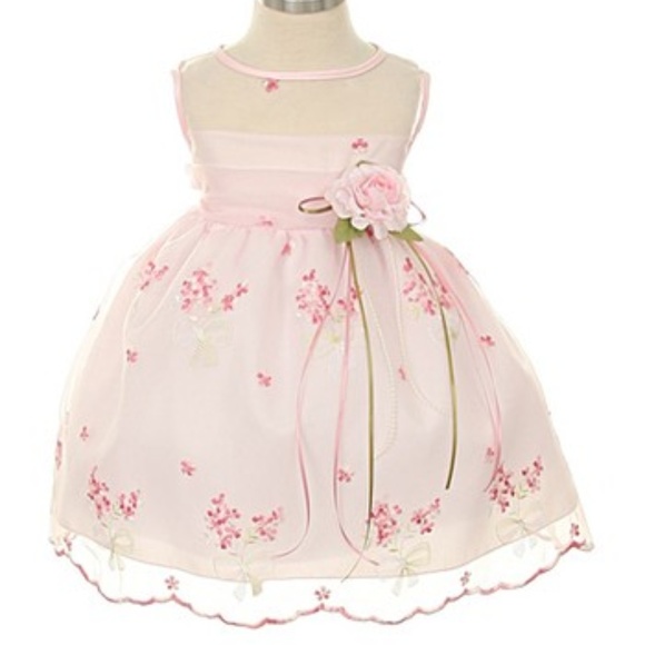 Baby Floral Embroidered Dress Flower Pin (A21) - Picture 4 of 4